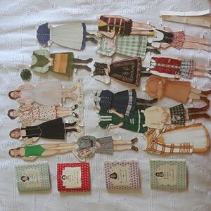 Vintage American Girl club paper doll set